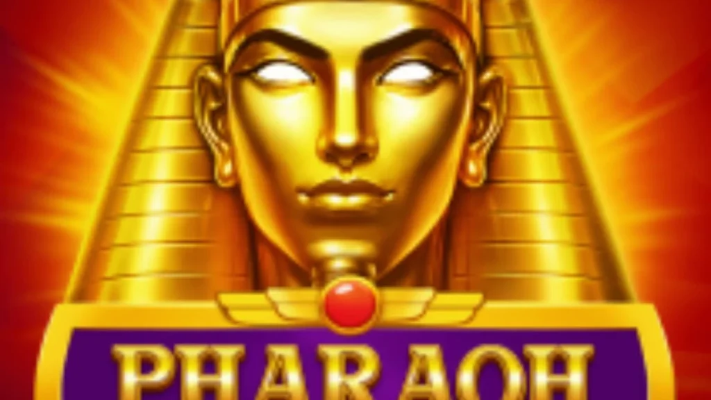 Tampilan visual slot Pharaoh Luck dengan latar belakang piramida dan simbol artefak Mesir