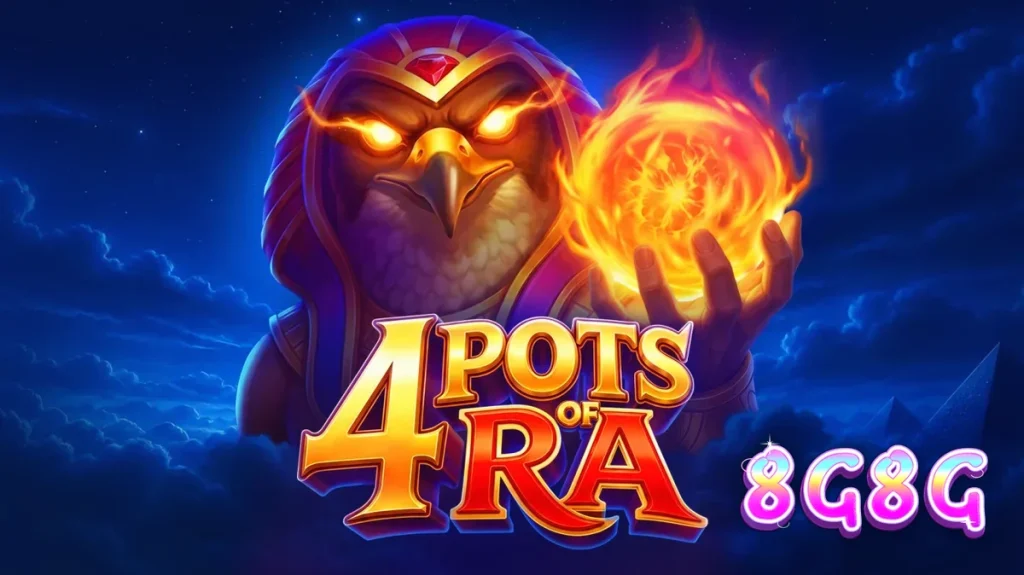 Interface do jogo 4 Pots of Ra: Hold and Win em um dispositivo móvel