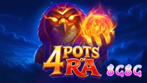 Interface do jogo 4 Pots of Ra: Hold and Win em um dispositivo móvel